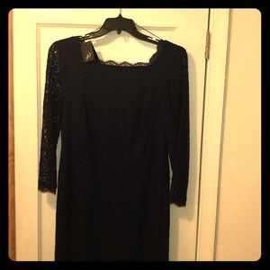 Adrianna Papell navy sheath dress